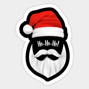 Santa Claus Christmas Mask, ho-ho-ho! Sticker